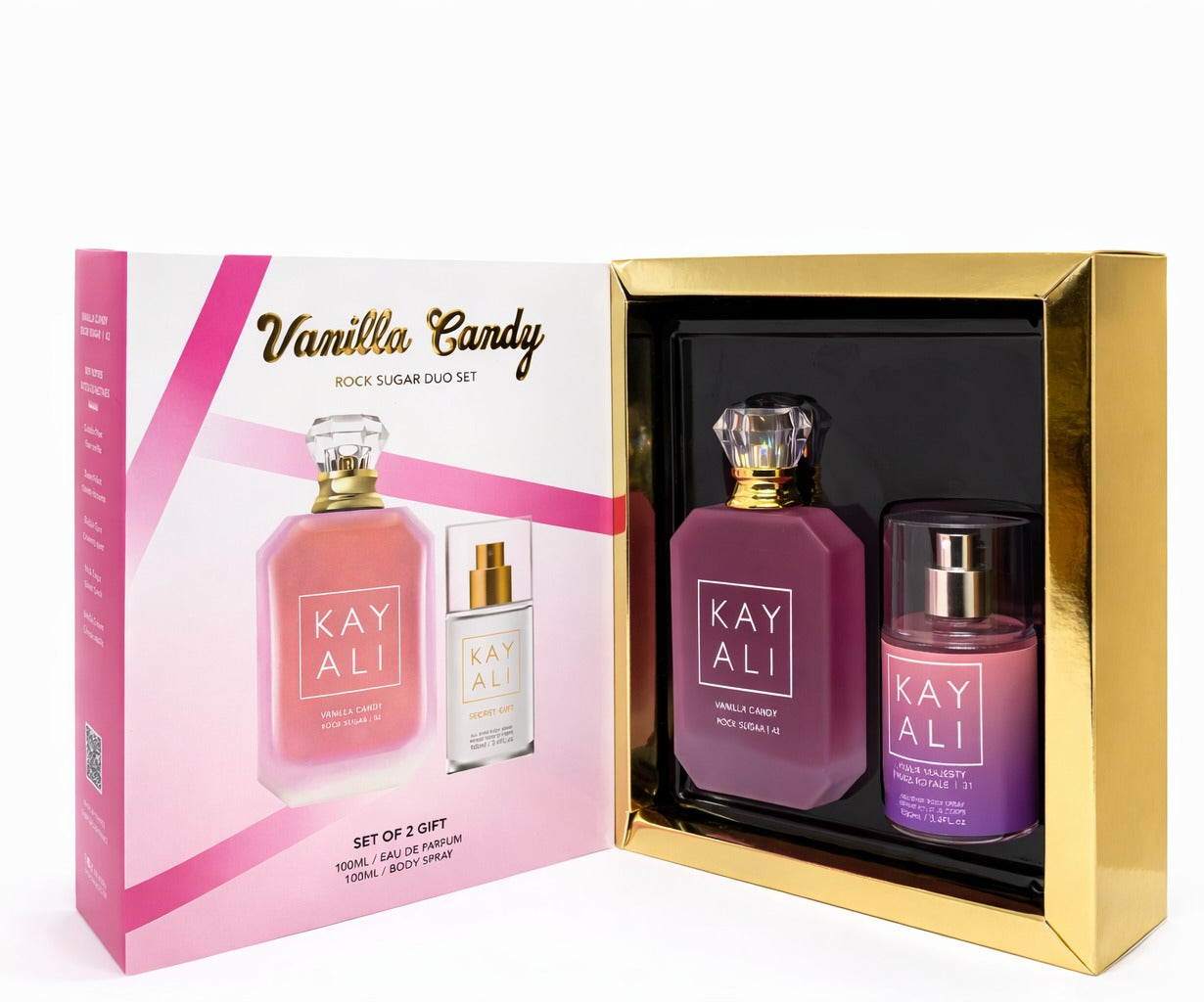 Kayali Set Vanilla Candy 100ml with Rose Royal