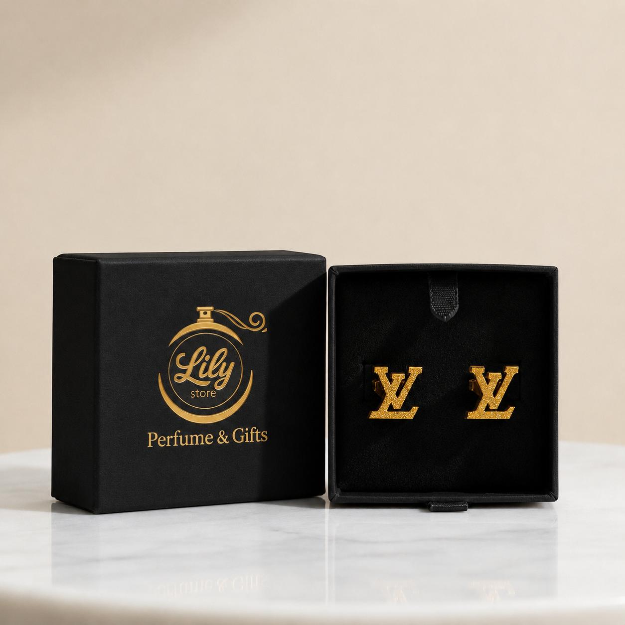 Luxury Louis Vuitton Logo Frosted Earrings