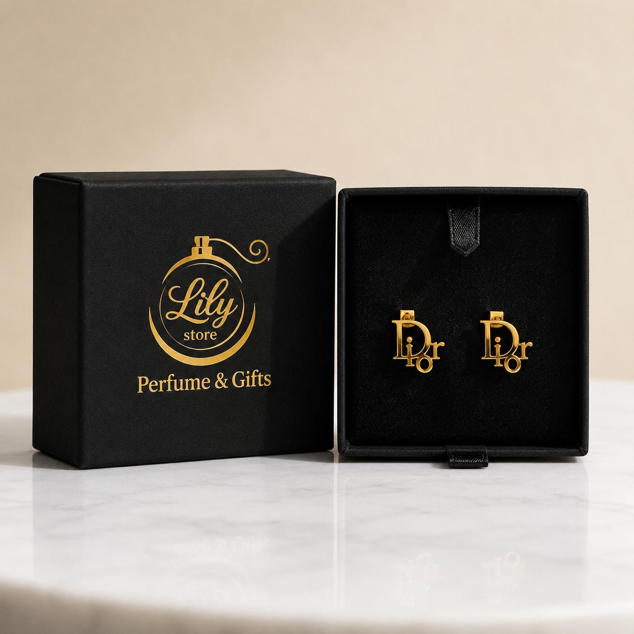 Luxury Christian Dior Logo Earrings