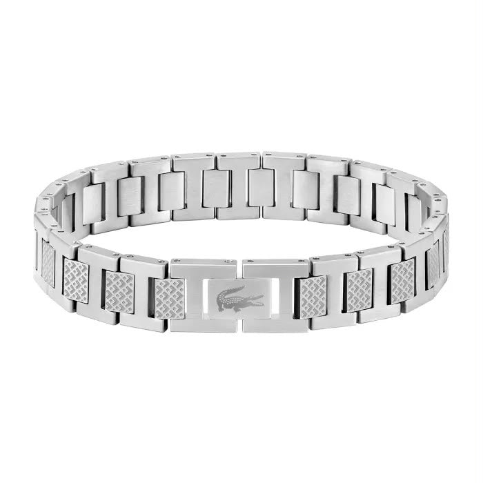 Lacoste Magnetic Stainless Steel Link Bracelet (Silver)