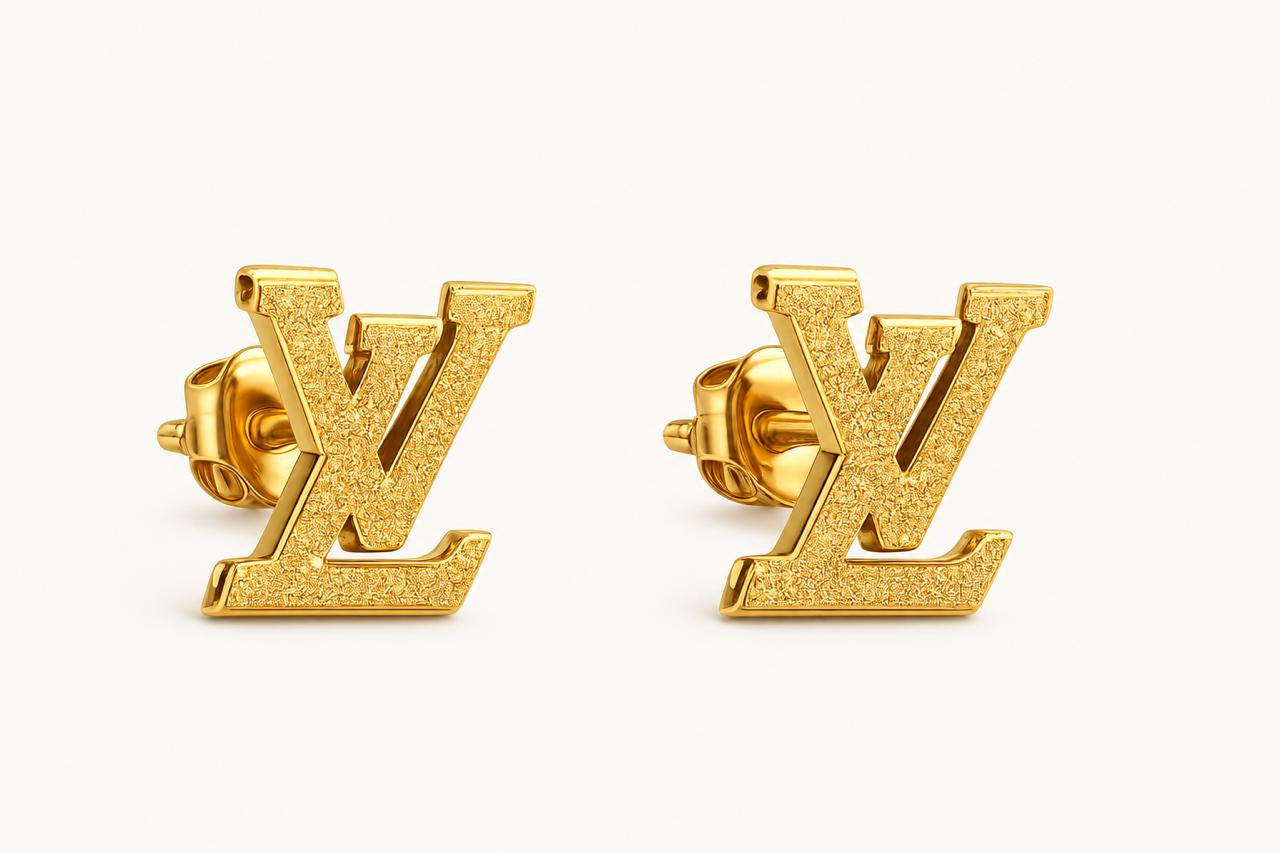 Luxury Louis Vuitton Logo Frosted Earrings