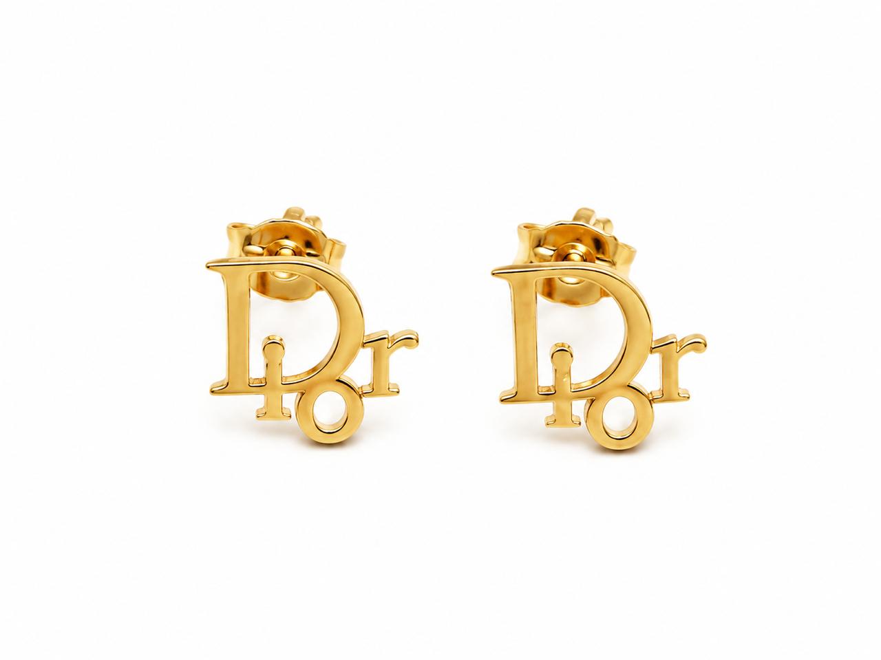 Luxury Christian Dior Logo Earrings