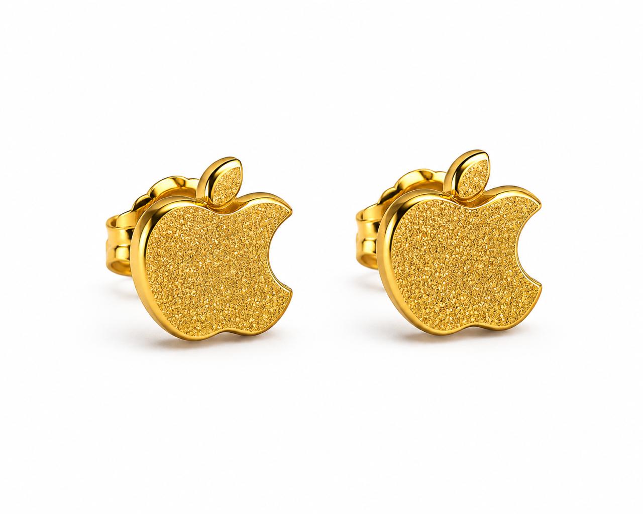 Luxury Apple Logo Frosted Earrings
