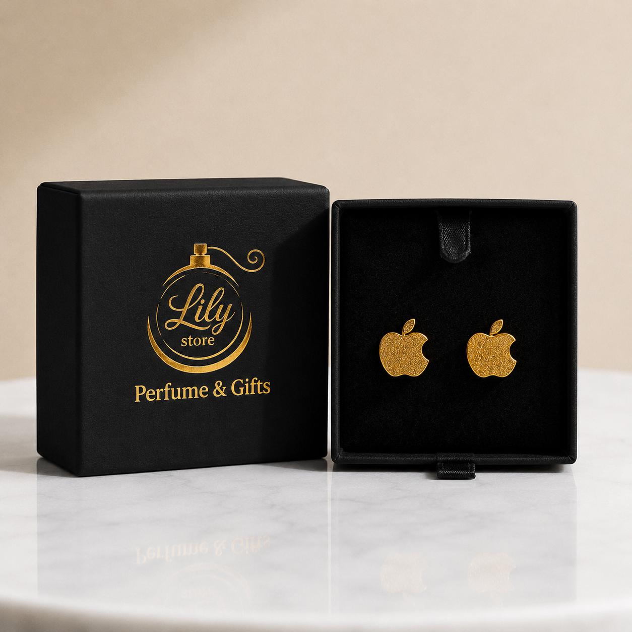 Luxury Apple Logo Frosted Earrings